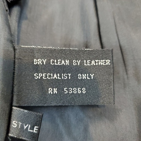 Vintage I.O.U Black Leather Mini Skirt Sz 7 / 8 - Picture 8 of 9